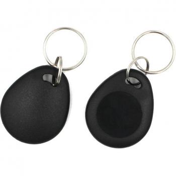 10-Pack 13.56MHz MF 1K RFID Keychain Tokens ISO14443A Black Hotel Access Keys
