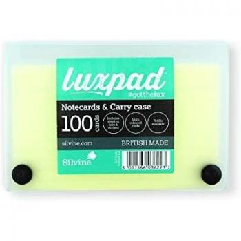 Luxpad 5x3 Assorted Colour Record Cards with Protective Carry Case