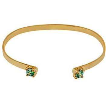 Brazalete Duo Swarovski Jade Gold de Córdoba Joyas en Plata 925 bañada en Oro