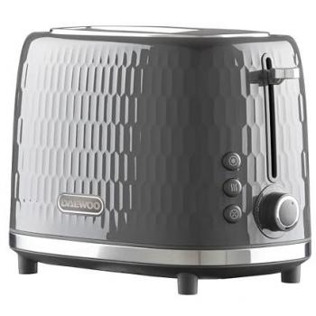 Grey Daewoo Honeycomb 2-Slice Toaster