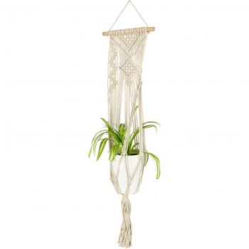 Blumenampel „Tamaki“ – 90 cm Länge, 20 cm Breite, cremeweiß