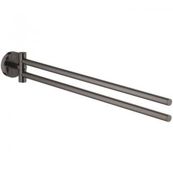 Toallero de metal con brazos giratorios Grohe Essentials, grafito duro
