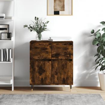 Meuble buffet chêne fumé 60x35x70 cm en bois d'ingénierie