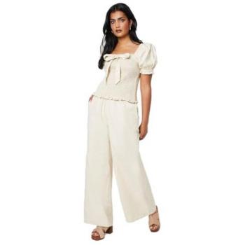 Oasis Cotton Shirred Bodice Tie Top