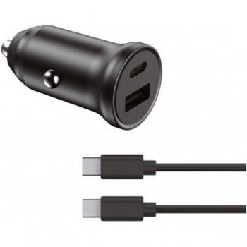 Cargador de Coche KSIX Fast Charge Negro 20 W USB C
