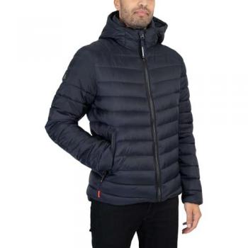 Superdry Giacca Padded con Cappuccio Fuji Blu Notte 3XL