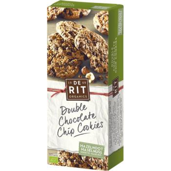 Organic Double Chocolate Cookies with Hazelnuts