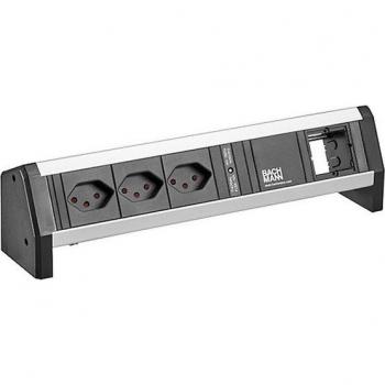 Bachmann DESK 3xCH T13 90° 1m Steckdosenleiste mit Sicherung
