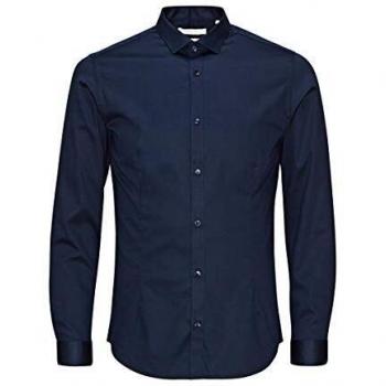 Jack & Jones Homme JJPRPARMA Shirt L/S Noos Chemise habillée, Bleu (Navy Blazer), L EU