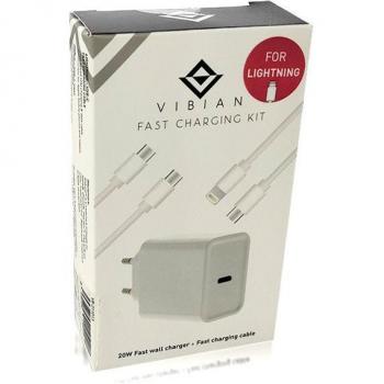 Cargador de pared Vibian con puerto USB-C 20W