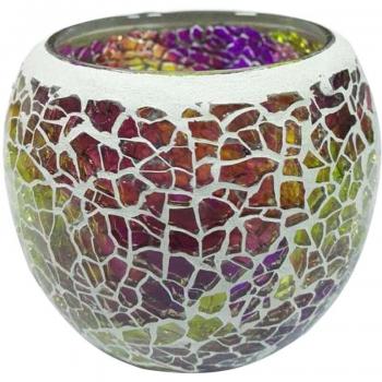 Mosaic Glass Candle Holder