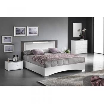 Luxe Fadily 160x200 cm, chambre équipée de commode et chevets
