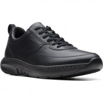 Scarponi da corsa Clarks Pro Lace in pelle nera EU 45