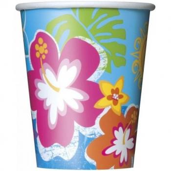 Festa Hawaiana: Tazza di Carta One Size (8 pezzi)