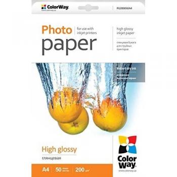 Colorway Hochglänzendes Fotopapier, 50 Blatt, A4, 200 g/m²