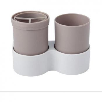 Travel Toothbrush Cup and Eco-Friendly Bathroom Organizer Set