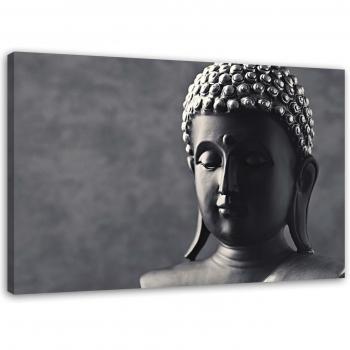 Meditación Esencial: Buda en Lienzo Gris 60x40