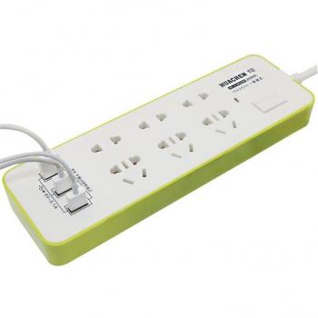 Praktische Steckdosenleiste mit USB-Anschlüssen und 1,8 m Kabel