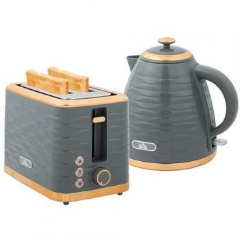 Browning Control Kettle & 2‑Slice Toaster Combo – 1.7L Grey