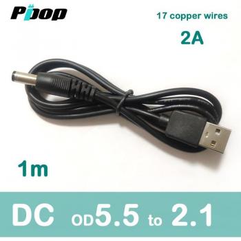 Câble de Chargeur USB 5.5 mm 5V DC 2A – 1 m, multi‑usage