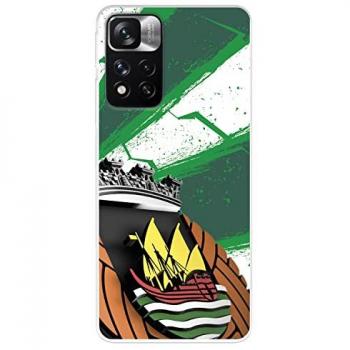 Funda de Silicona para Xiaomi Redmi Note 11 Rio Ave FC Escudo Verde y Blanco