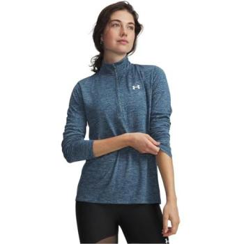 Under Armour Women’s Tech Twist Zip-Up Top – Wham Blue, Large