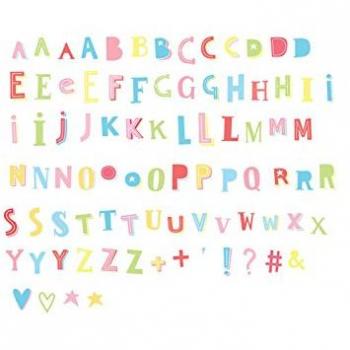 Letras y símbolos para lightbox Funky Color LTLE024