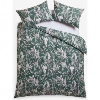 Adventure Ready: 2‑Pack Reversible Duvet & Pillowcases in Green & White