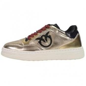 PINKO Damen Sneakers Mandy 01 Goldfarben Multicolor