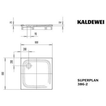 Avantgarde K-3862 – Douche receveur 800 mm blanc