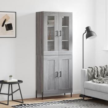 Grey Sonoma Komoda – 69.5 x 34 x 180 cm (Wood‑Covered, VidaXL)