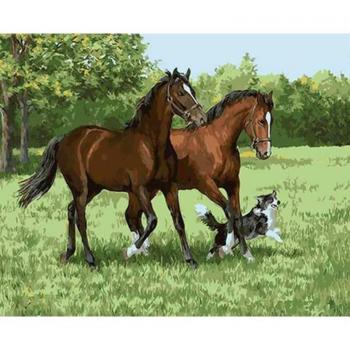 Equine Grassland Crystal Painting