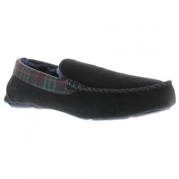 Hush Puppies Men's Navy Suede Moccasin Slippers