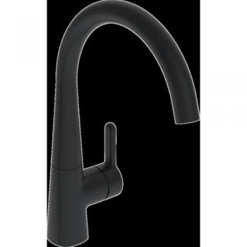 Hansa Robinet Mitigeur Évier Bec 219 mm Noir Mat