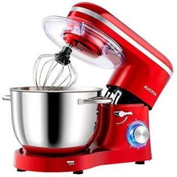 Aucma 6.2L Knetmaschine mit Rührbesen und Knethaken