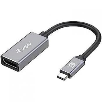 133493 adaptador de cable de vídeo 0,15 m USB Tipo C DisplayPort Negro, Gris