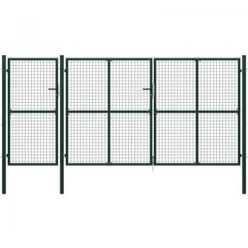 Stahl Gartentor 400 x 150 cm in Grün