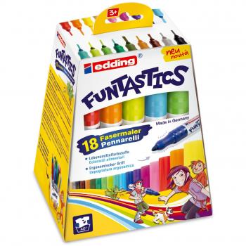Stylos à pointe fine EDDING FUNTASTIC 3 mm – Collection 18 couleurs