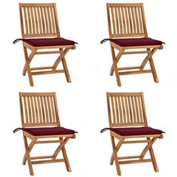 Portable Backyard Chair Set with Soft Pads, VidaXL 4-Unit