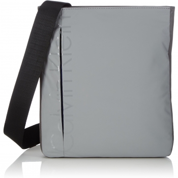 Tommy Hilfiger Men's Bandolier Logan Flat Crossover Gray