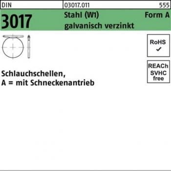 Schlauchschelle DIN 3017 W1 30-45/9 C7 galvanisch verzinkt
