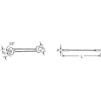 Llave plana de dos bocas fijas 10/24x26 Stahlwille