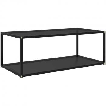 VidaXL Stylish Black Coffee Table 100x50x35 cm Tempered Glass