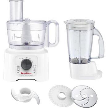 Moulinex Double Force Compact FP542111 800 W – Multifunktionaler Küchenassistent (Weiß)
