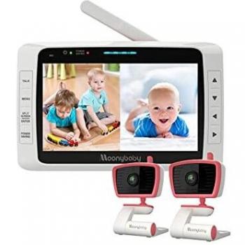 Moonybaby Split 50 Babyphone Moniteur vidéo avec 2 caméras