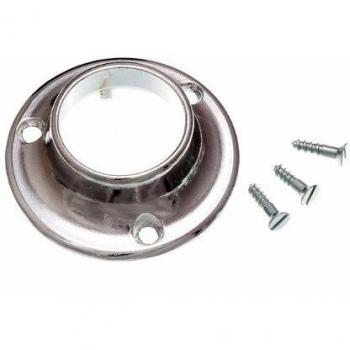 Durable Wardrobe Rod Rail Socket End Support Bracket 25mm Chrome Plated (Pack of 100)