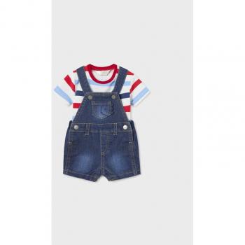 Mayoral Outfit Dunkelblau: T-Shirt & Latzhose 1628, Reg. Passform