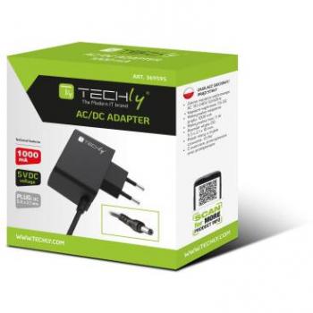 5V 1A AC/DC Netzteil mit 5.5x2.1mm Stecker Slim Schwarz