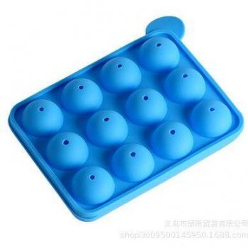 Silicone Cake Mold for 12 Lollipop Balls and Ice Cubes
