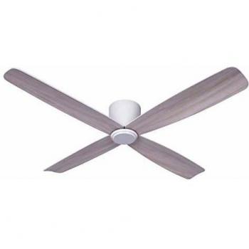 Beacon Lighting Ventilateur de plafond Fraser blanc/chêne DC silencieux Ø 132 cm